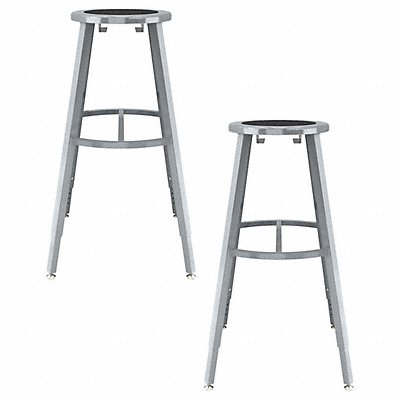 Black Center Metal Stool 30-38 PK2