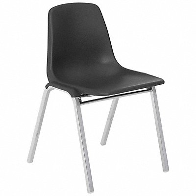 Shell Stacking Chair Poly Black PK4