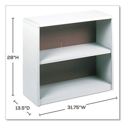 BOOKCASE 2 SHELF GREY