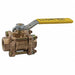 Bronze Ball Valve Inline FNPT 3/4 in