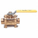 Bronze Ball Valve Inline Sweat 1/2 in