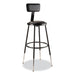 STOOL,25-33"H,BACK,BK