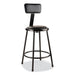 STOOL,24"H,BACK,BK