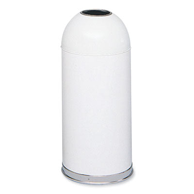 WASTEBASKET,DOME OPEN WHT