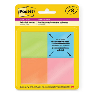 PADS,NOTE,2X2,SS,8/PK,AST