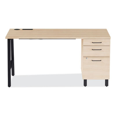 DESK,60",SINGL PEDSTL,NAT