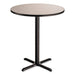 TABLE,36"R,42"H,GRY/BLK,X