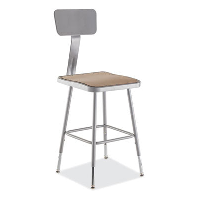 STOOL,18-26H,BACK,SQ,GY