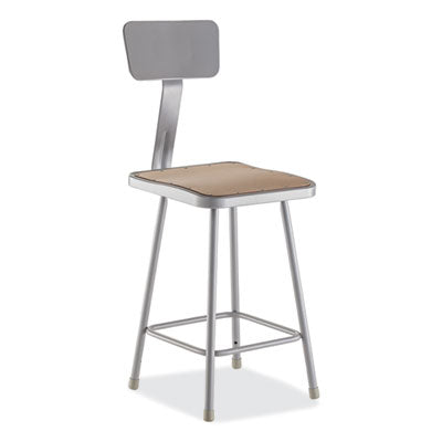 STOOL,SQ,BACK,24"H,GY