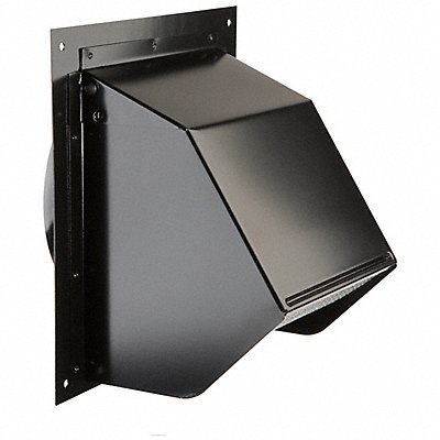 Wall Cap black for 6IN round duct