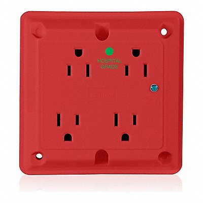 GFCI Receptacle Red Nylon