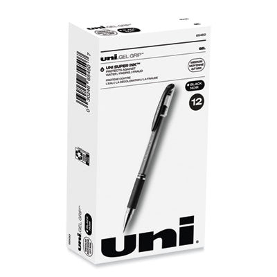 PEN,UNI-GEL GRIP,MED,BK