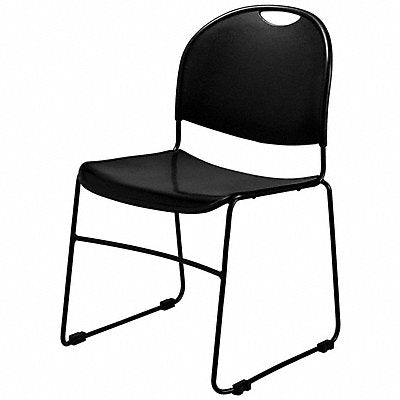 Stack Chair 300 lb Polypropylene Black