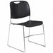 Stacking Chair Poly Navy Black PK4