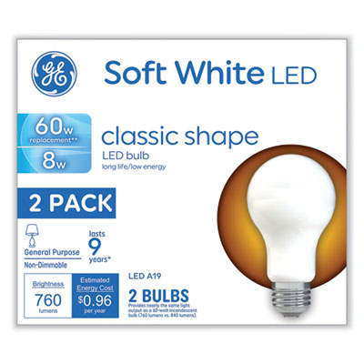 BULB,LIGHT,LED8AG/SW/2PK