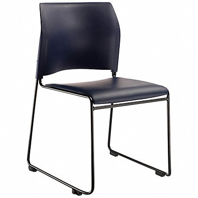 Stacking Chair Vinyl 30-3/4in H Navy