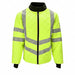 HiVis Diamond Quilted Jacket Lime