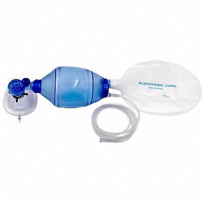 BVM Bag Resuscitator Mask Adult Blue