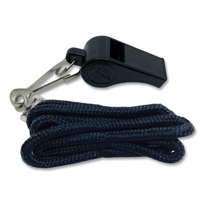 WHISTLE,WH LANYARD,BK