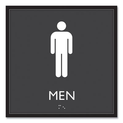 SIGN,MEN RESTROOM,BK