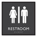 SIGN,UNISEX RESTROOM,BK