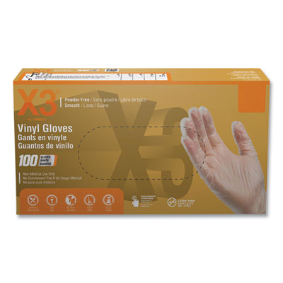 GLOVES,X3,VNYL,1000,X,CLR