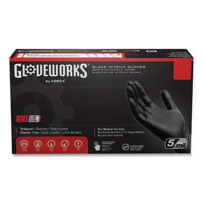 GLOVES,NITRILE,1000,XL,BK