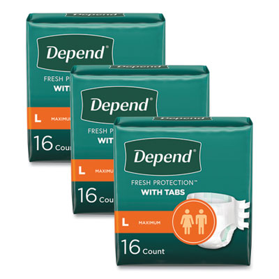 DIAPERS,DPND,LG,MAX,3PK/C