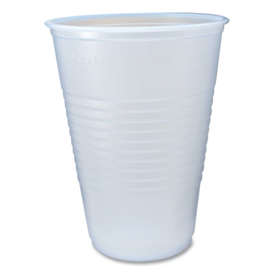 CUP,PLASTIC,RIBBD,14OZ,TR