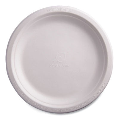 PLATE,SUGARCANE,9IN,WH