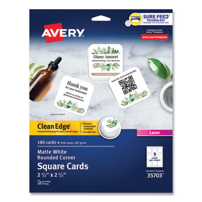 CARD,SQUARE,180/PK,WH