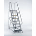 Safety Rolling Ladder Steel 100 In.H