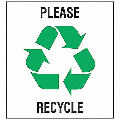 Recycle Label 5 in x 5 in Vinyl PK5