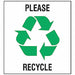 Recycle Label 5 in x 5 in Vinyl PK5