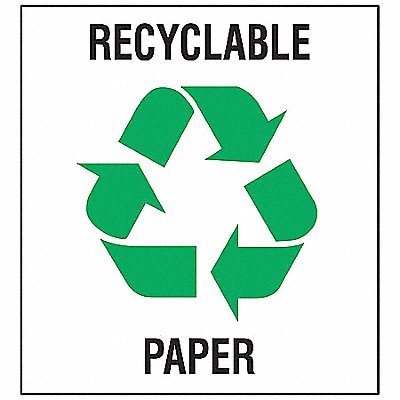 Recycle Label 5 in x 5 in Vinyl PK5