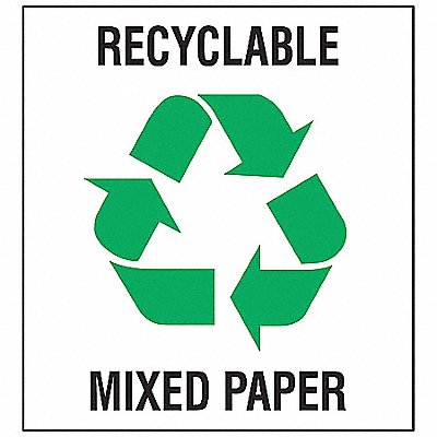 Recycle Label 5 in x 5 in Vinyl PK5