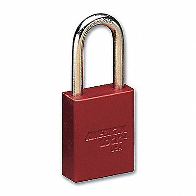 E7787 Lockout Padlock KA Red 1-7/8 H PK12