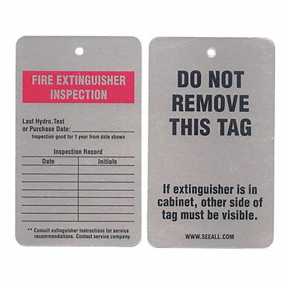 Inspect Tag Embossable Alum 5 H 3 W PK25