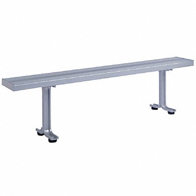 Locker Room Bench 6ft Wide Silver