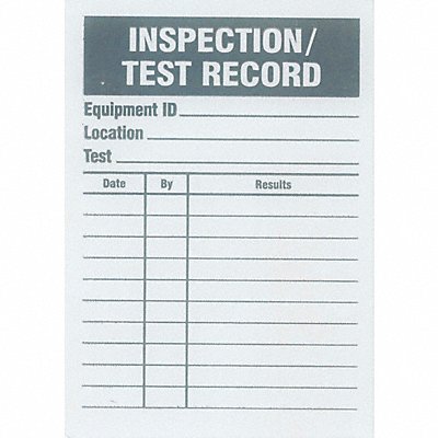 Test Rcd Tag 4-1/4 x 3 In Foil PK25