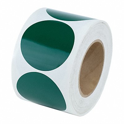 Floor Tape Green 3 inx3 in Circle PK500