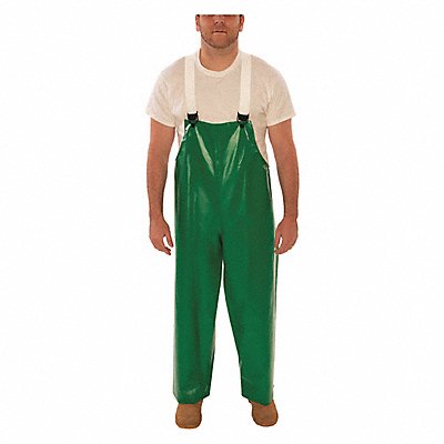 E9131 Flame Resistant Rain Bib Overall Green L