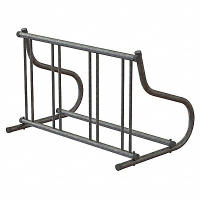 Bike Rack 1-Sided 4-Bike 48 in Silver