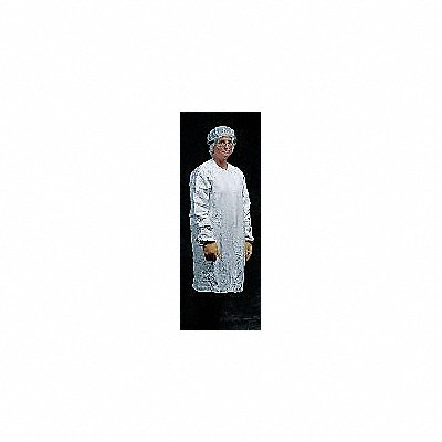 Lab Coat White Snaps L PK30