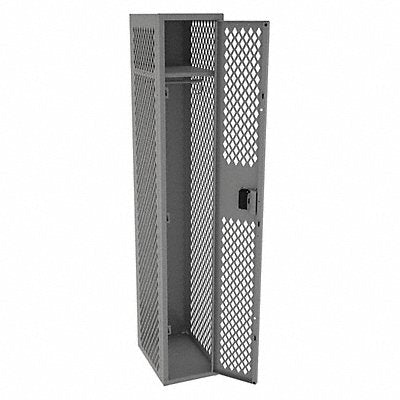 Wrdrb Lockr Vent 1 Wide 1 Tier Gray