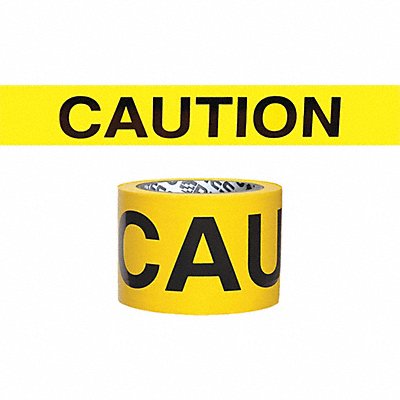 Barricade Tape Yellow/Black 200ft x 3 In