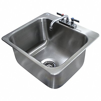 Sink w Faucet Rect 20 x16 x12 