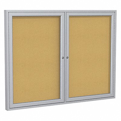 Enclosed Bulletin Board Cork 60x48 In.