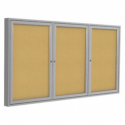 Enclosed Bulletin Board Cork 96x48 In.