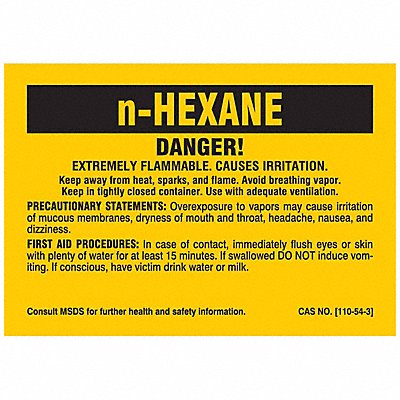 Chemical Label Self-Adhesive PK25